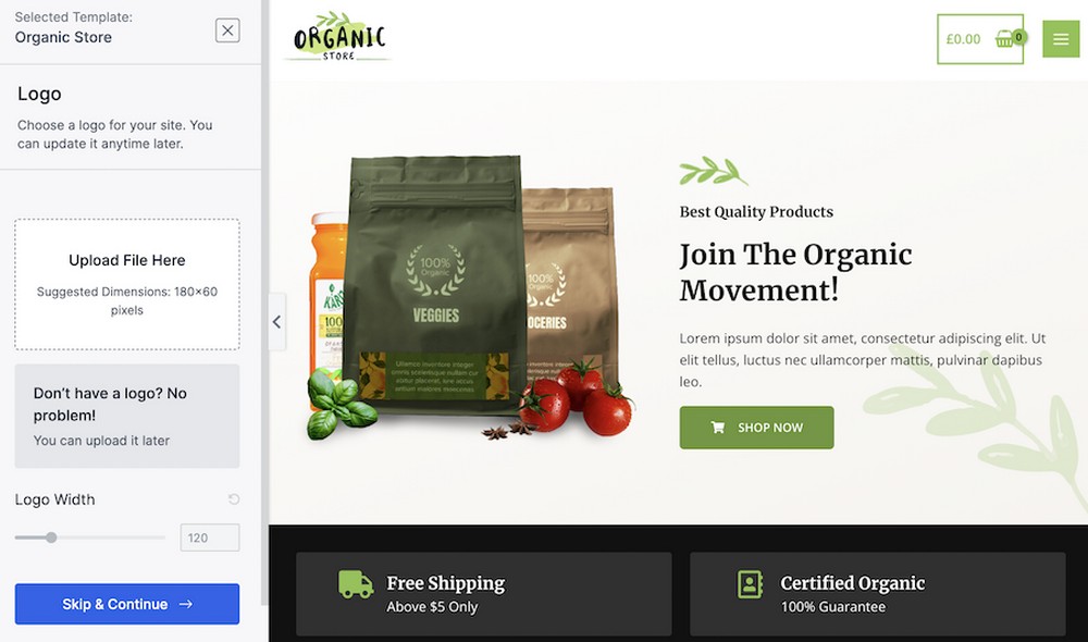 Organic Store template