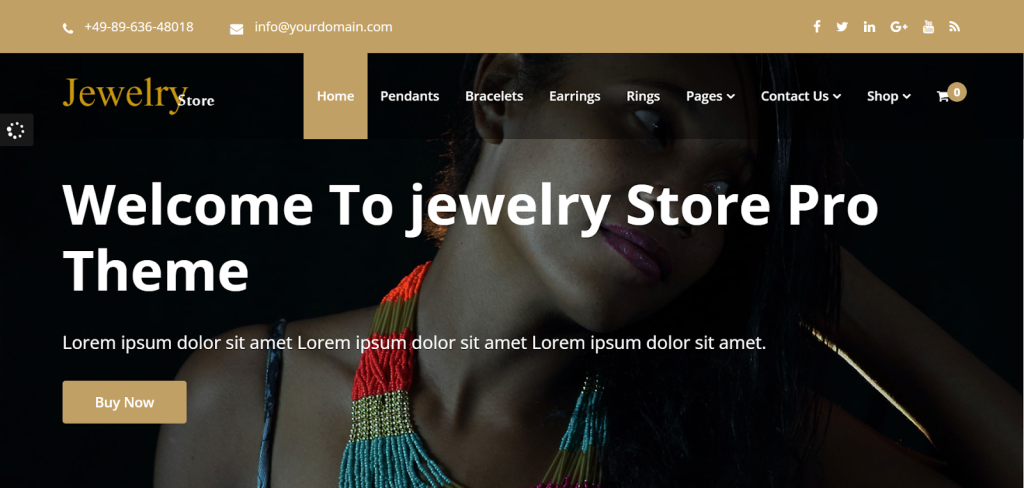 Jewelry store website demo 