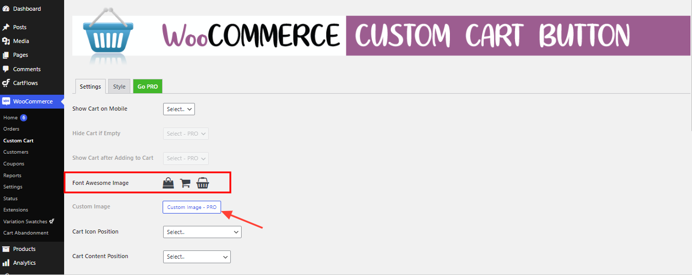 How to add a custom cart button in WordPress