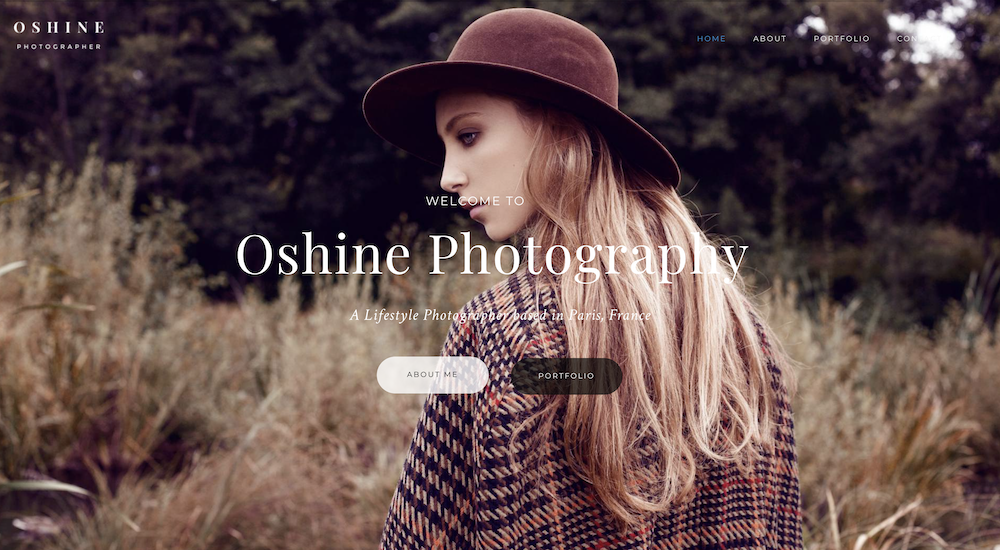 Oshine photography theme