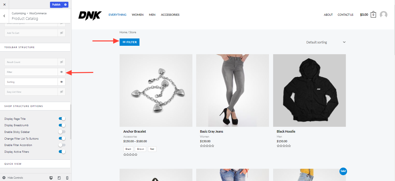 How Add off Canvas Sidebar WooCommerce Shop Page