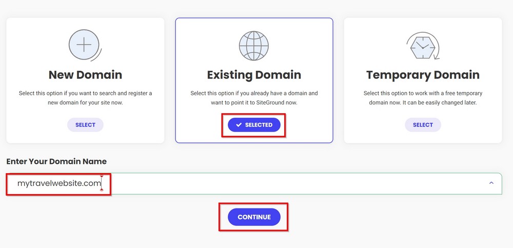 add existing domain