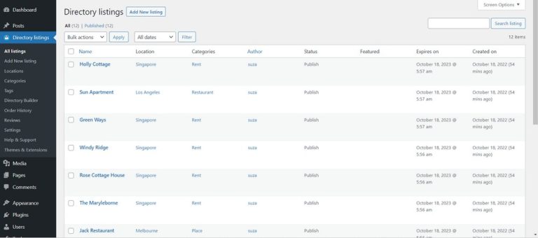 Build a directory website for free – WordPress + Astra