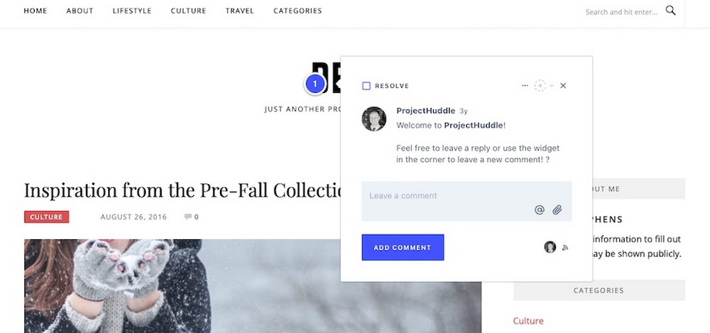 ProjectHuddle demo