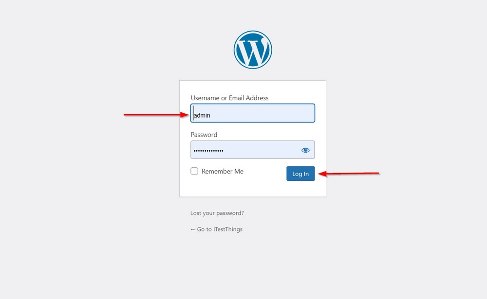 wordpress login screen - things to do after installing wordpress