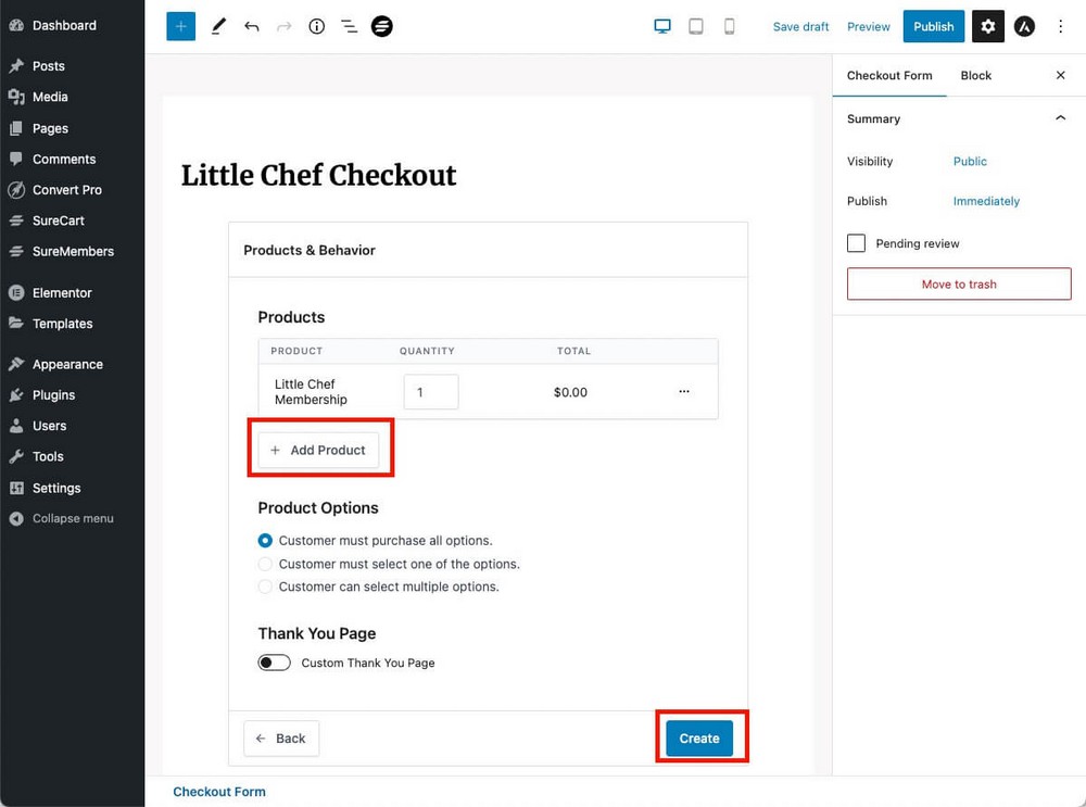 How to add a product to SureCart Checkout