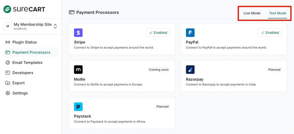 How to configure Payment Gateways on SureCart