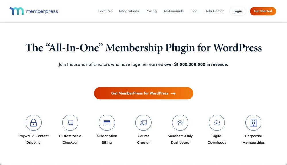 Memberpress homepage