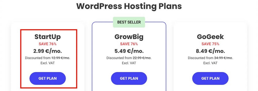 SiteGround WordPress Hosting Plans
