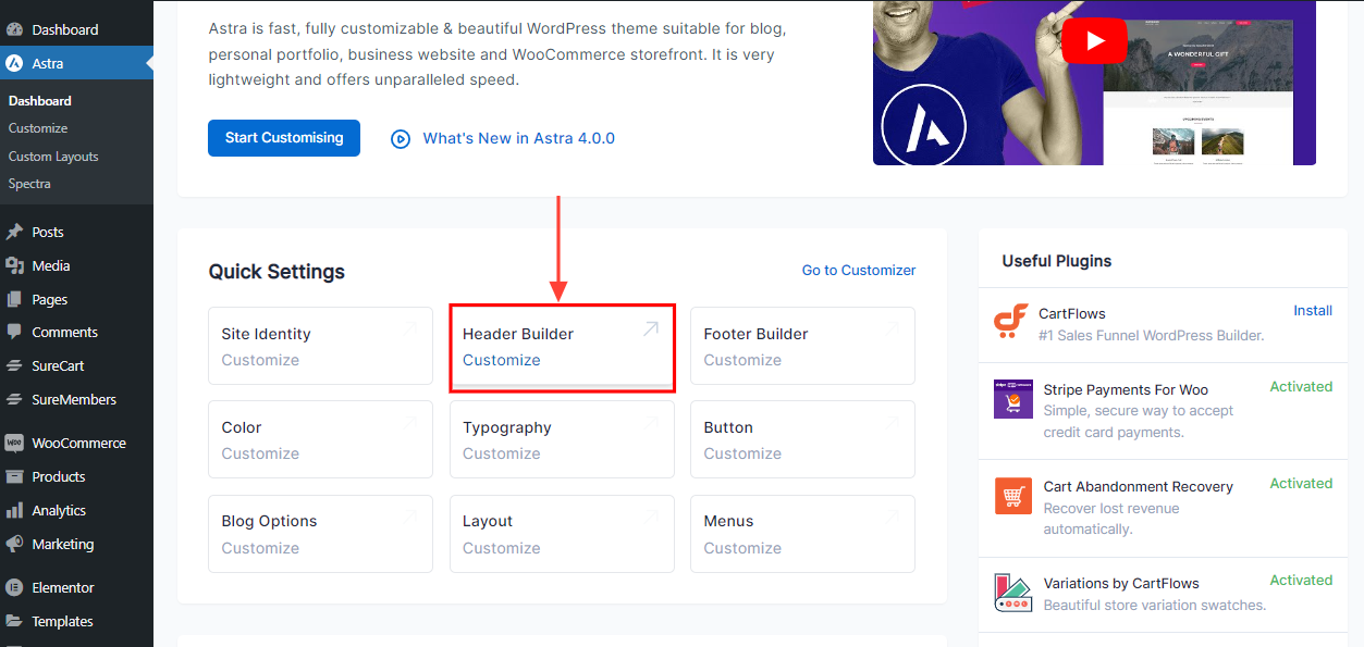 How To Create a Header With Astra Header Builder?