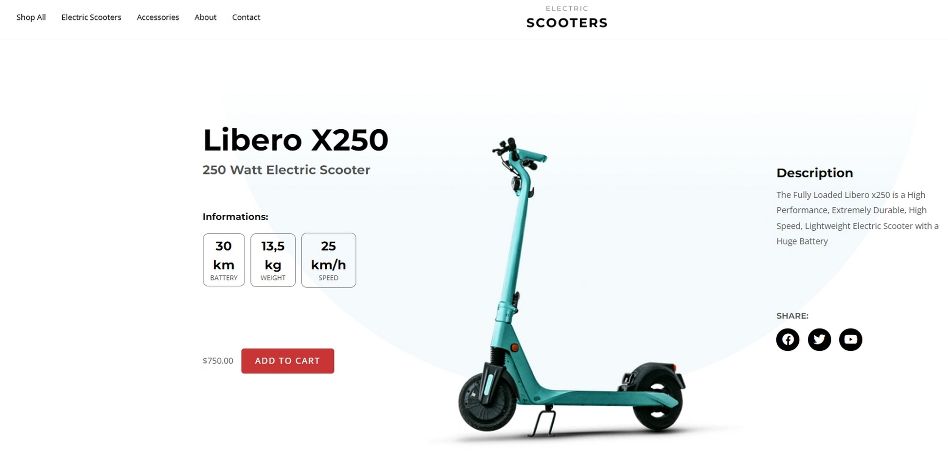 Electric Scooter WooCommerce template