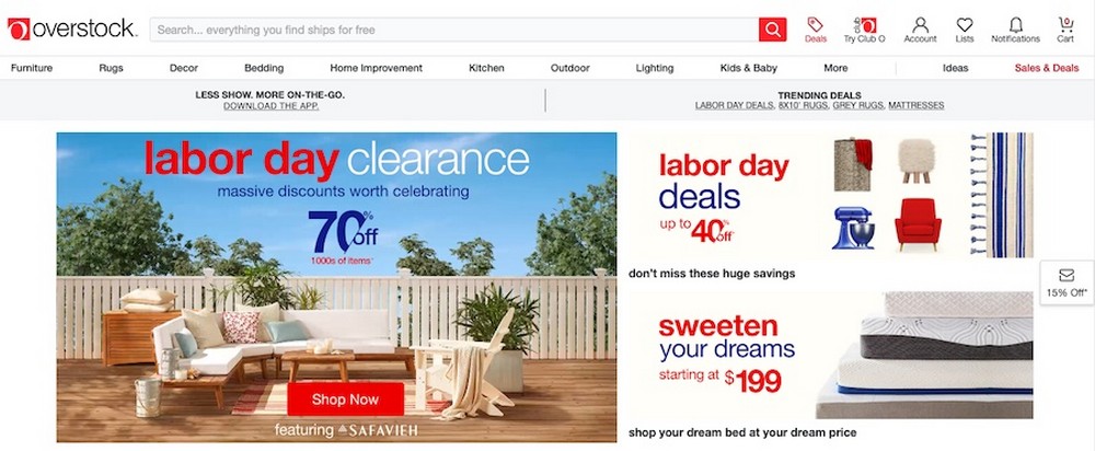 Labor Day - overstock