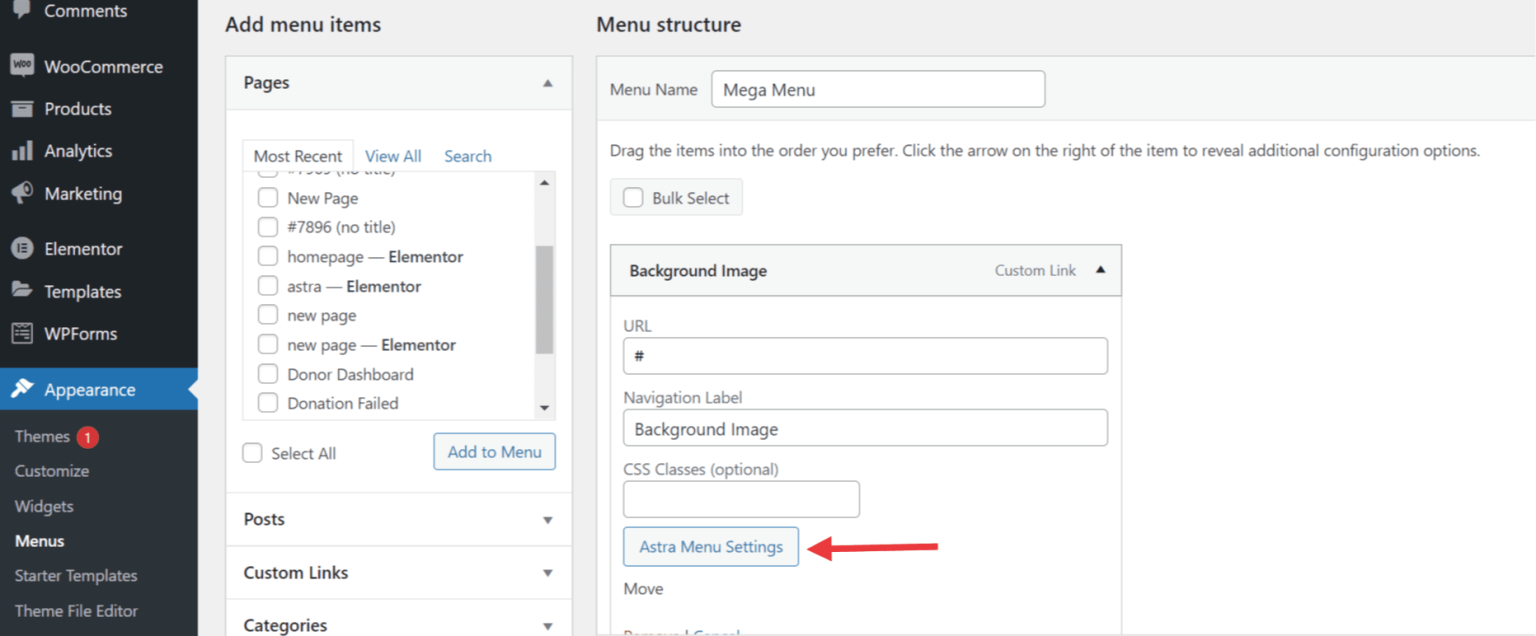 How to Create a Mega Menu Using the Nav Menu Module of Astra?