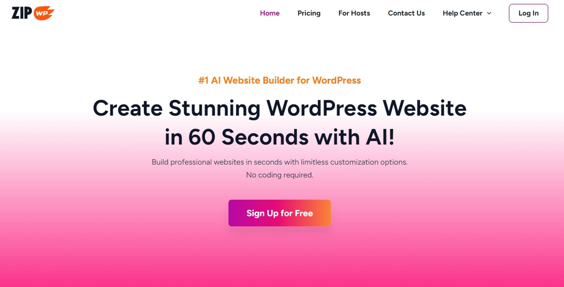 ZipWP AI website builder