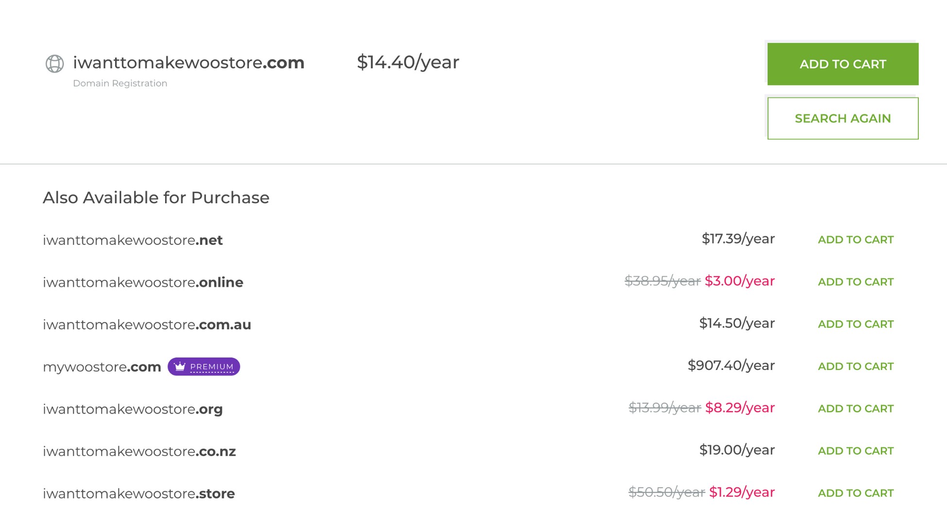 crazy domains pricing