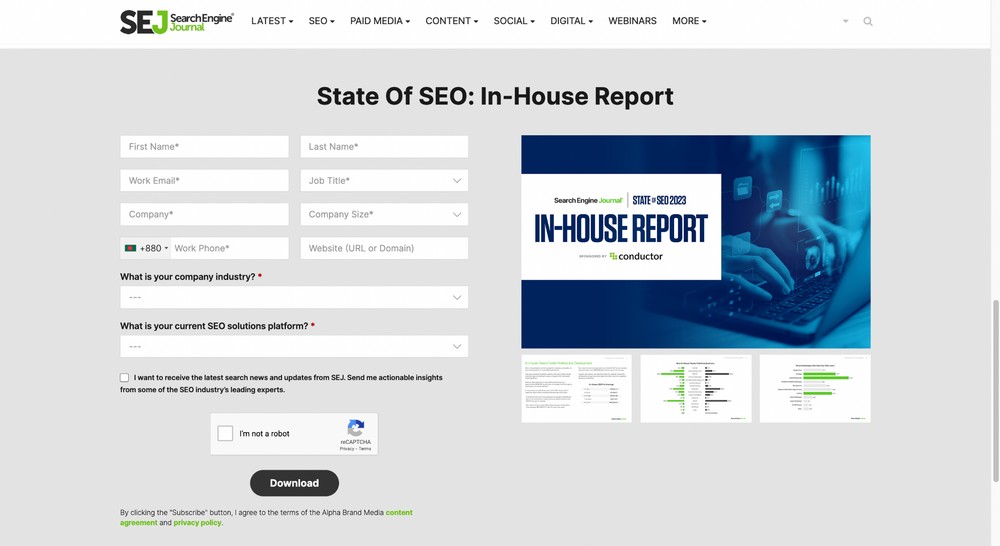 Search Engine Journal report