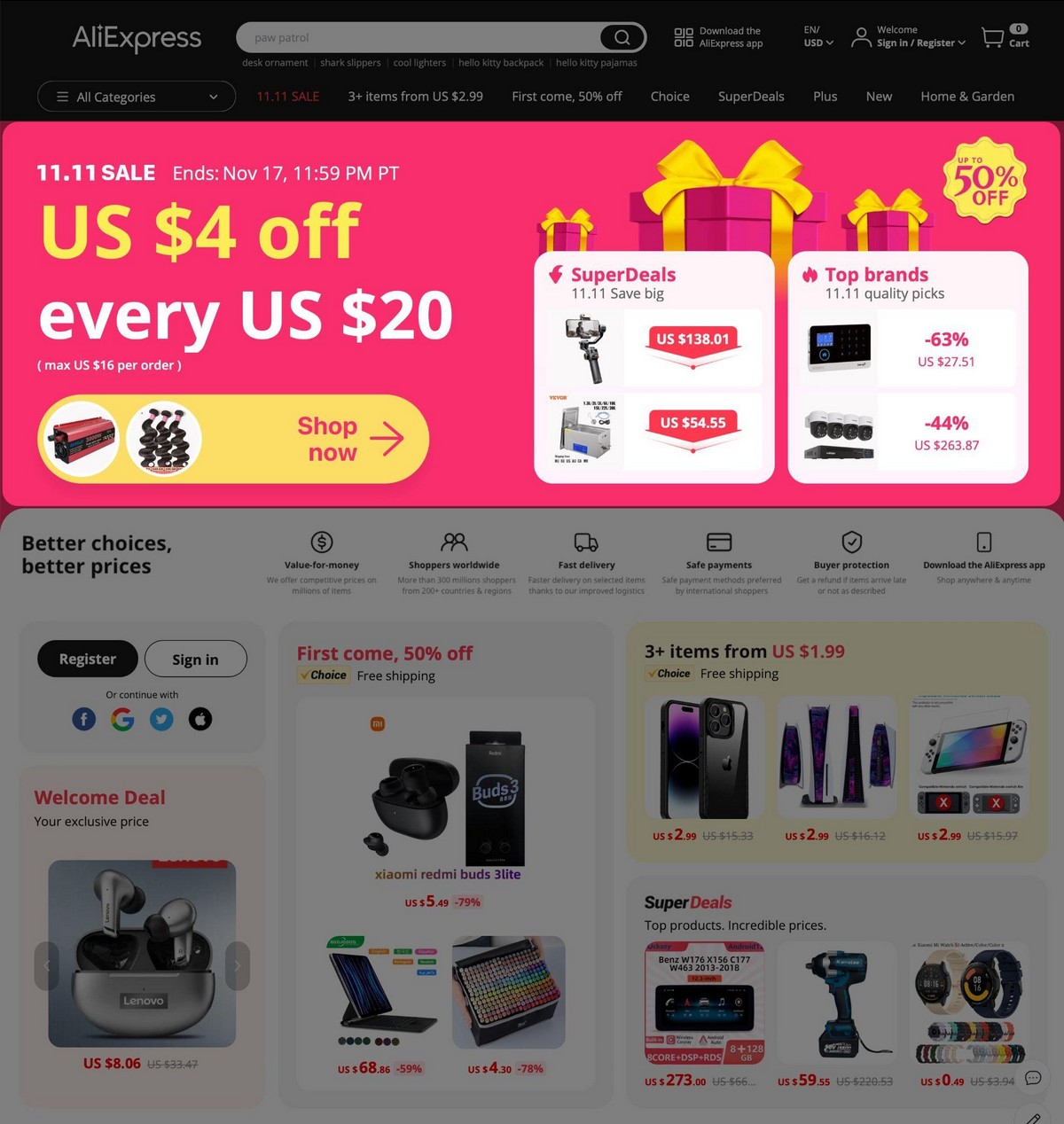 Aliexpress banner example