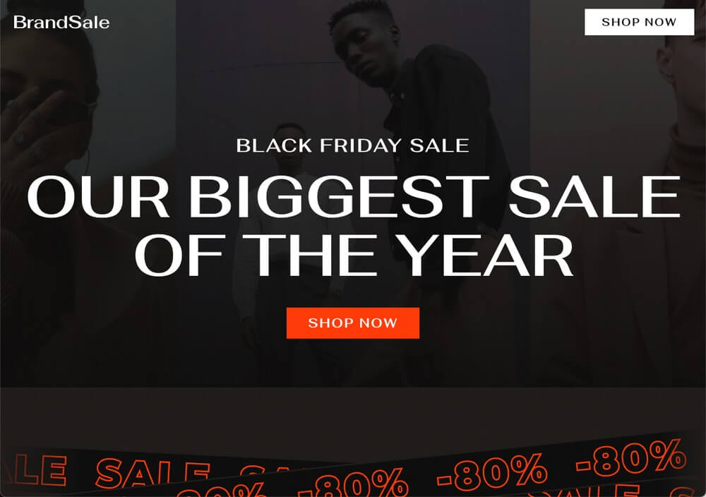 black friday landing page template