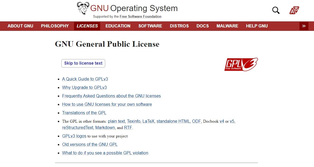 GPL - Licencia Pública General