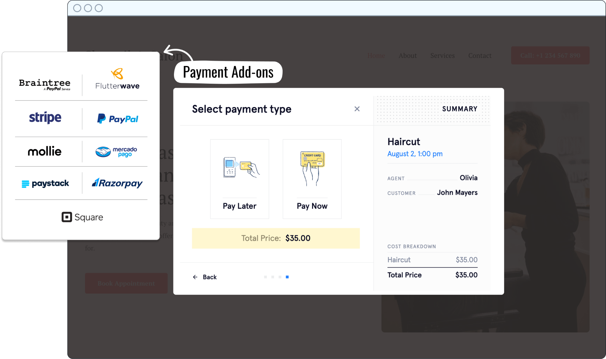 LatePoint payment integration