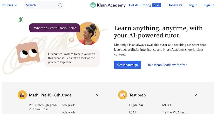 Khan Academy educational resources website