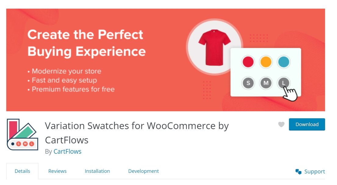 variation swatches for woocommerce by cartflows