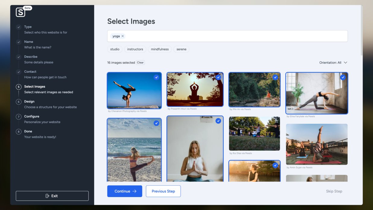 AI builder will fetch related images
