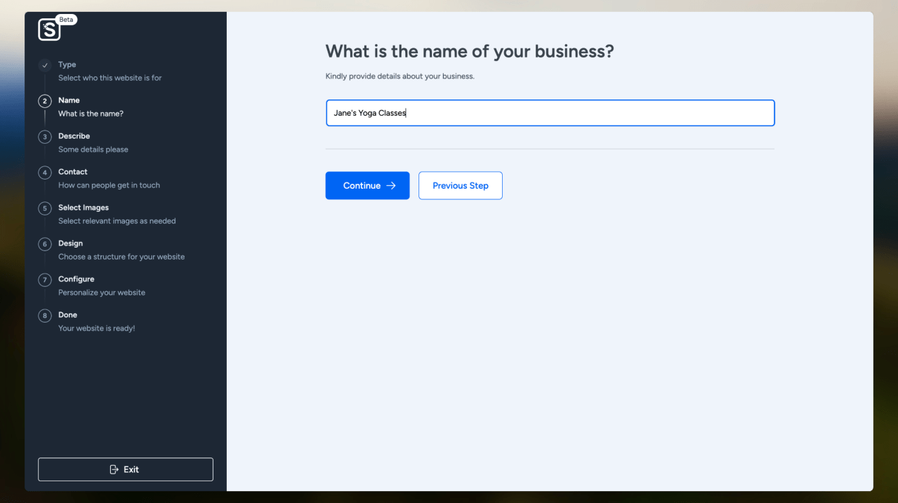 Provide a name for the website