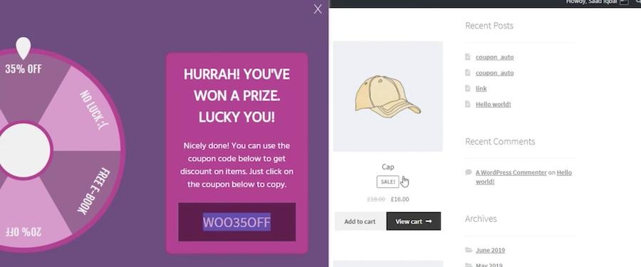 spin wheel for woocommerce
