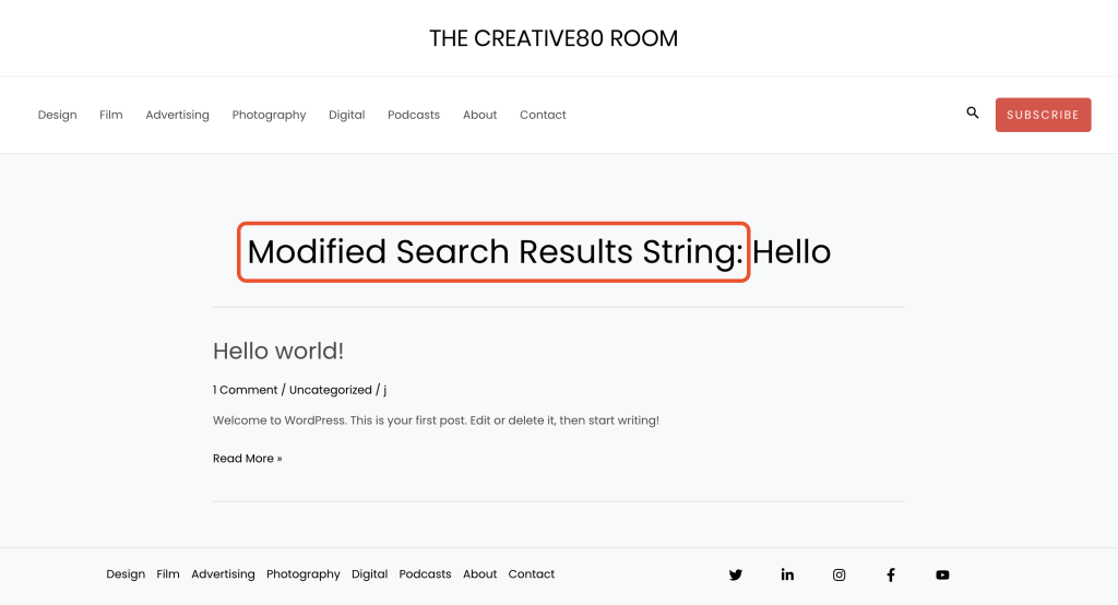 Modified Search Results String