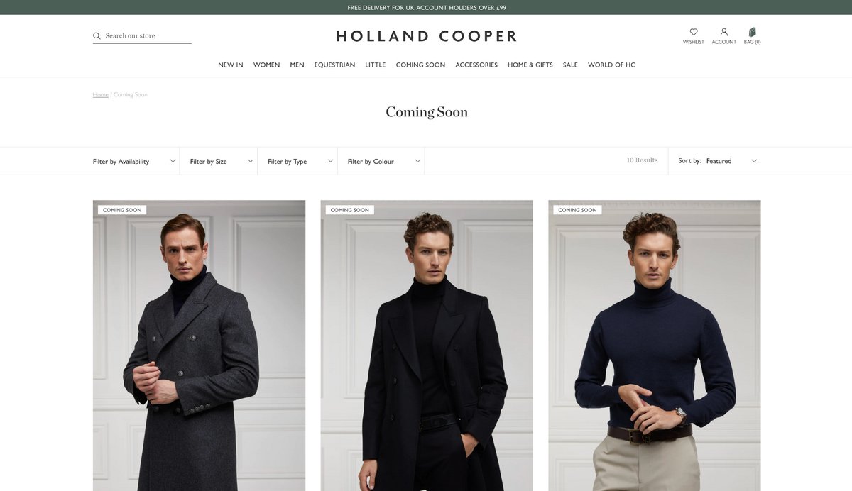 holland cooper coming soon page