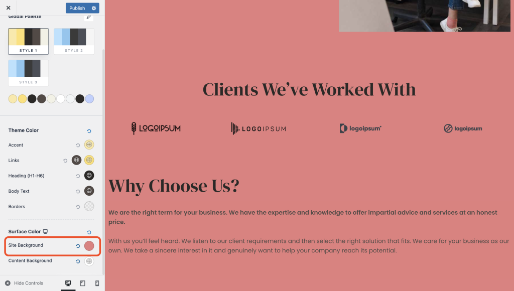 How To Change Website Background Color In Astra