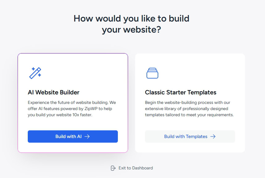 create first draft sites instantly with AI
