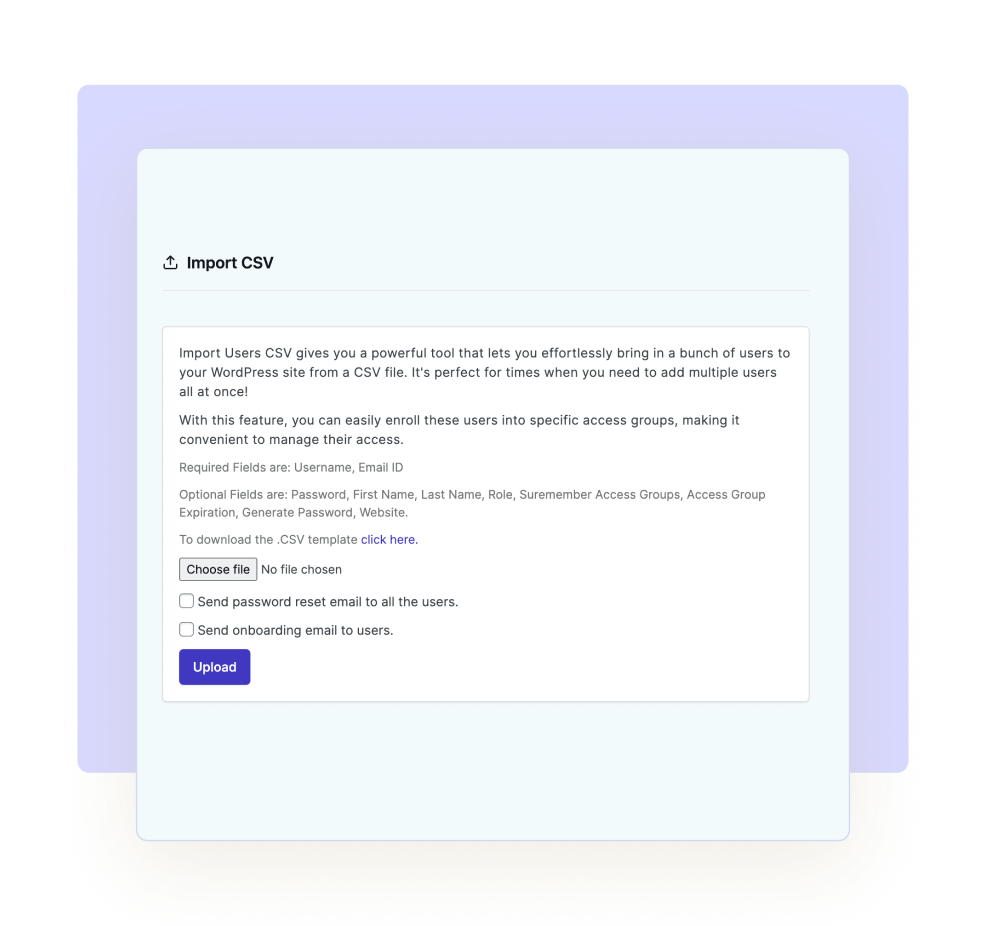 Enhanced User Import Tool