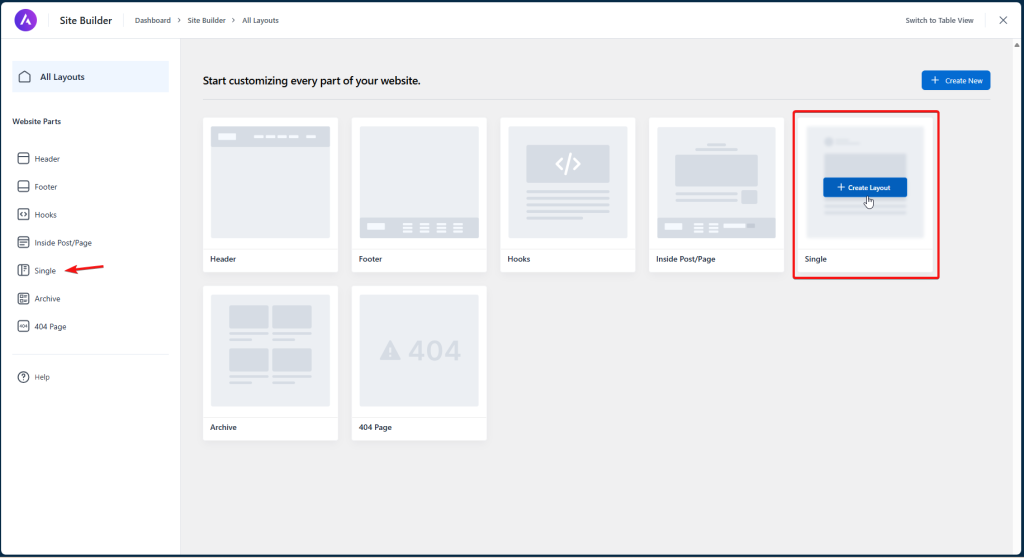 Single Post Template Using Site Builder