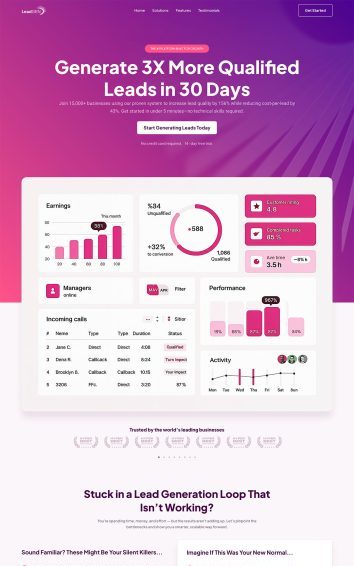 SaaS Landing Page preview