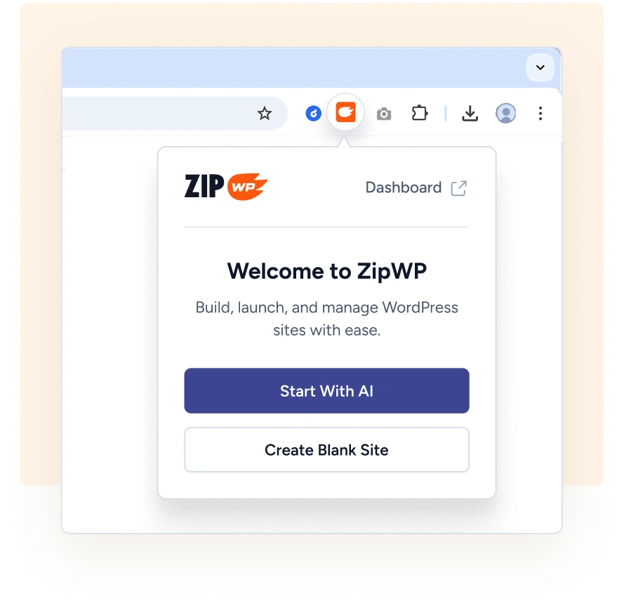 ZipWP Chrome Extension