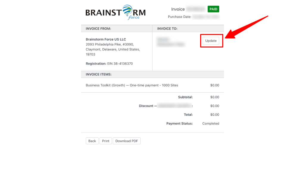 Store Invoice