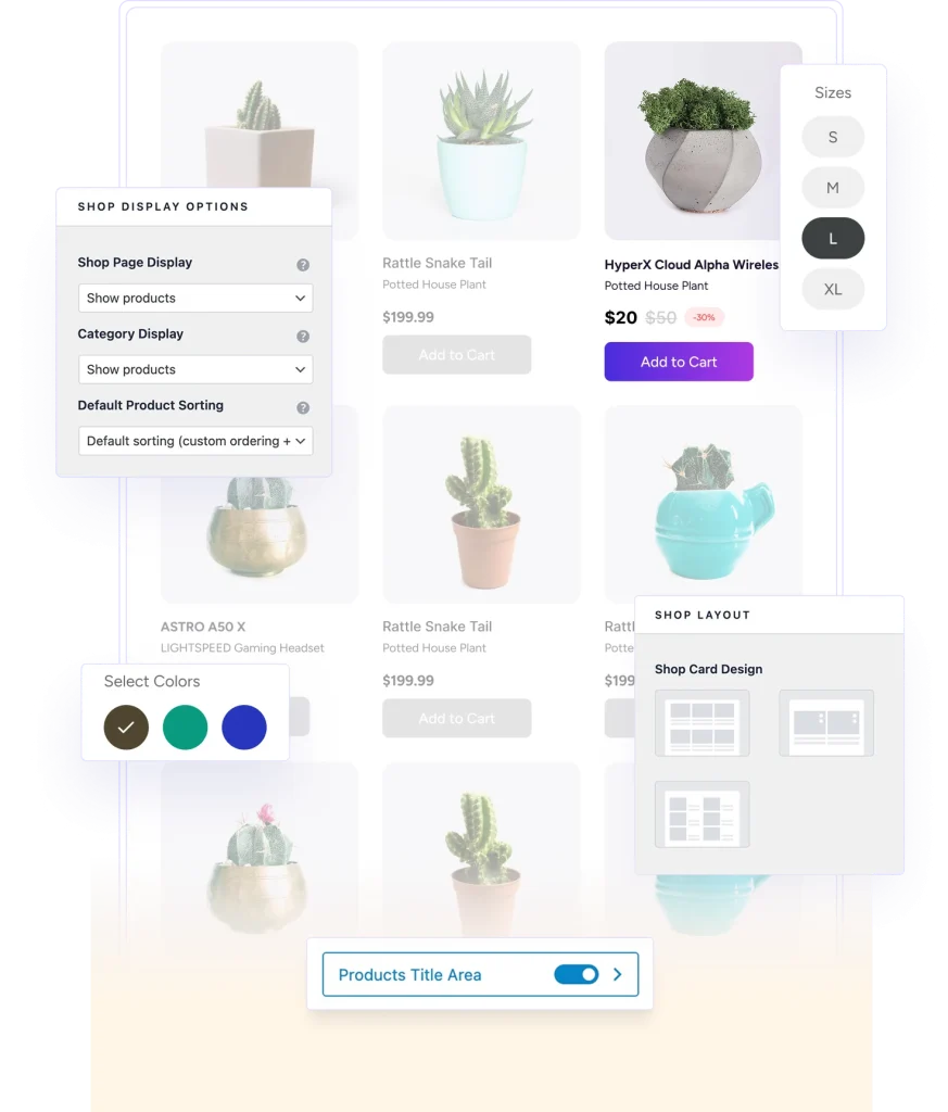 WooCommerce Theme modern shop layout visual
