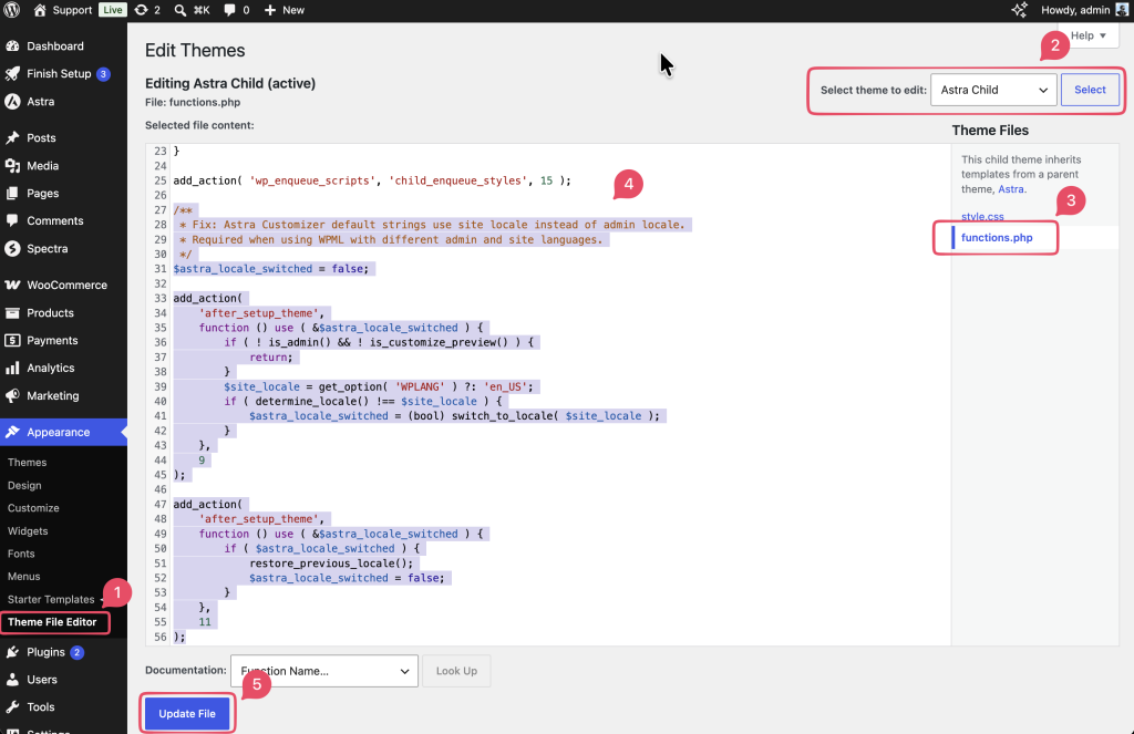 theme file editor