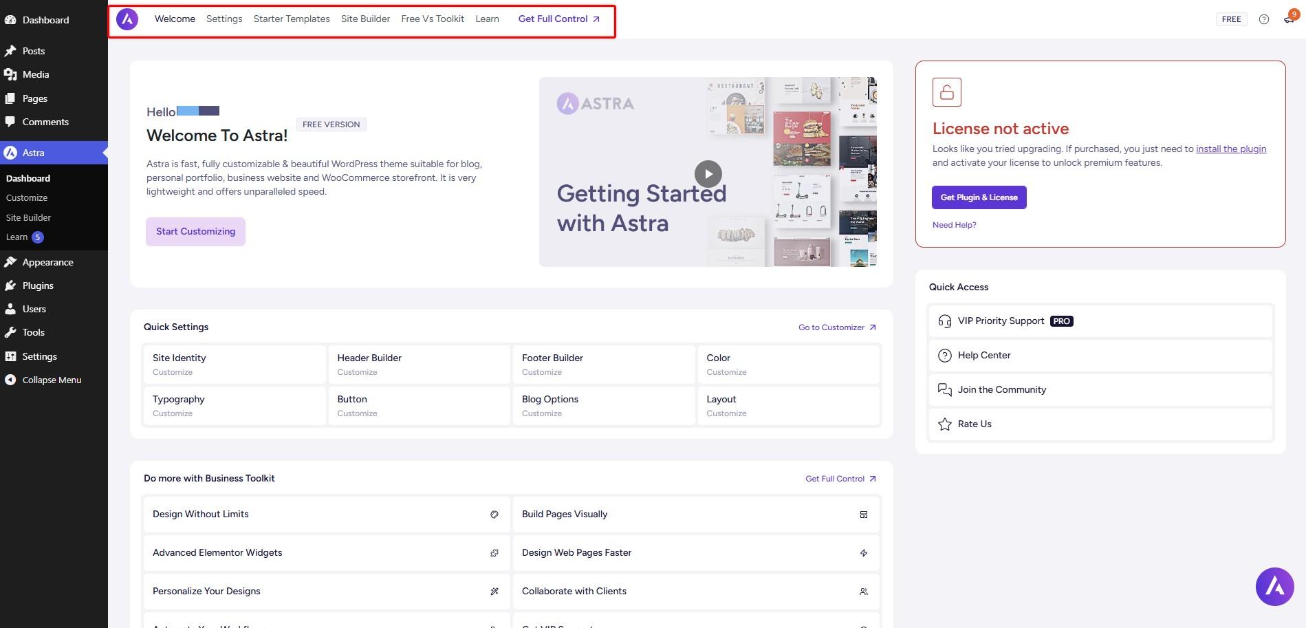 Astra Dashboard: Complete Guide to Settings, Modules & Features Word Image 326616 1