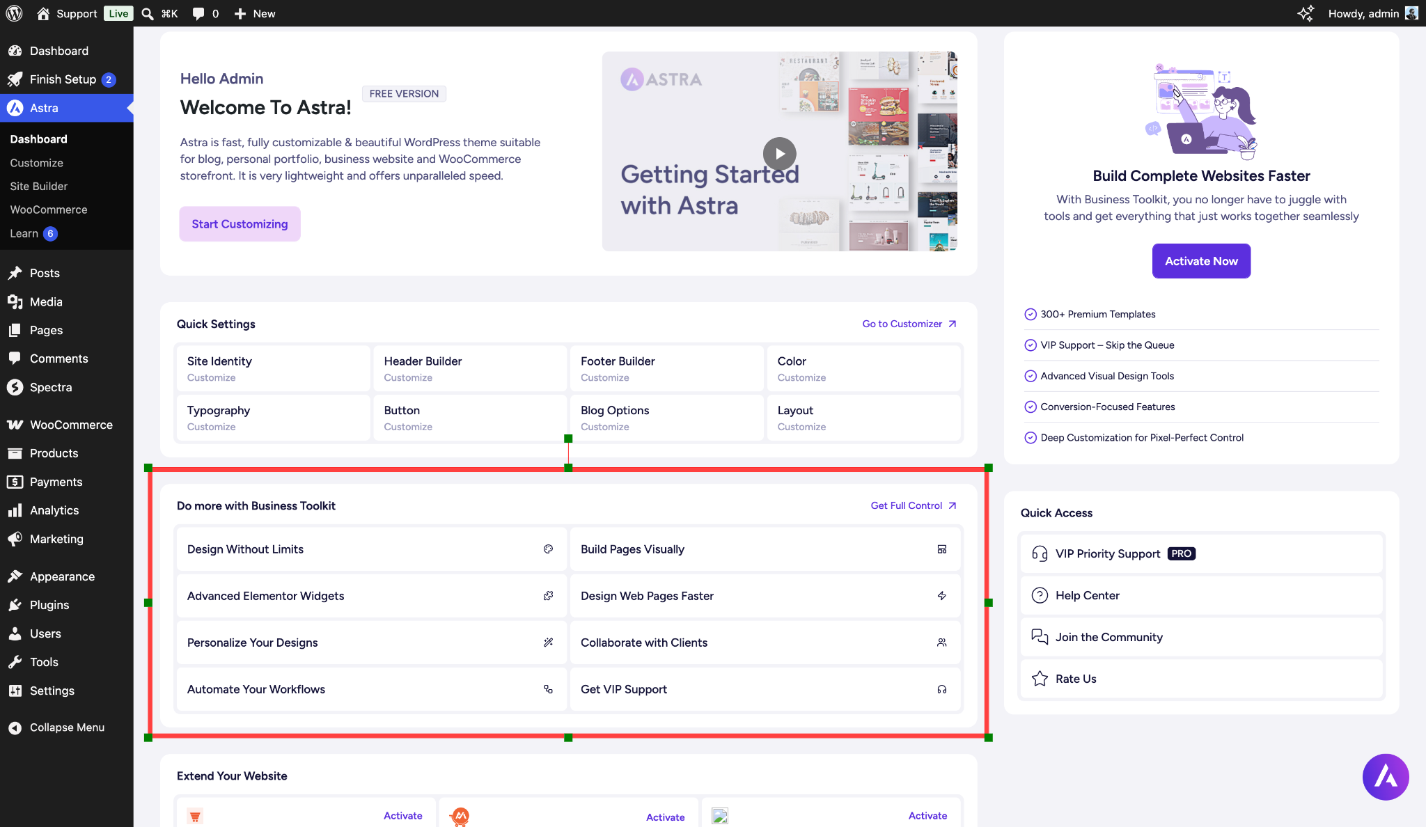 Astra Dashboard: Complete Guide to Settings, Modules & Features Word Image 326616 4